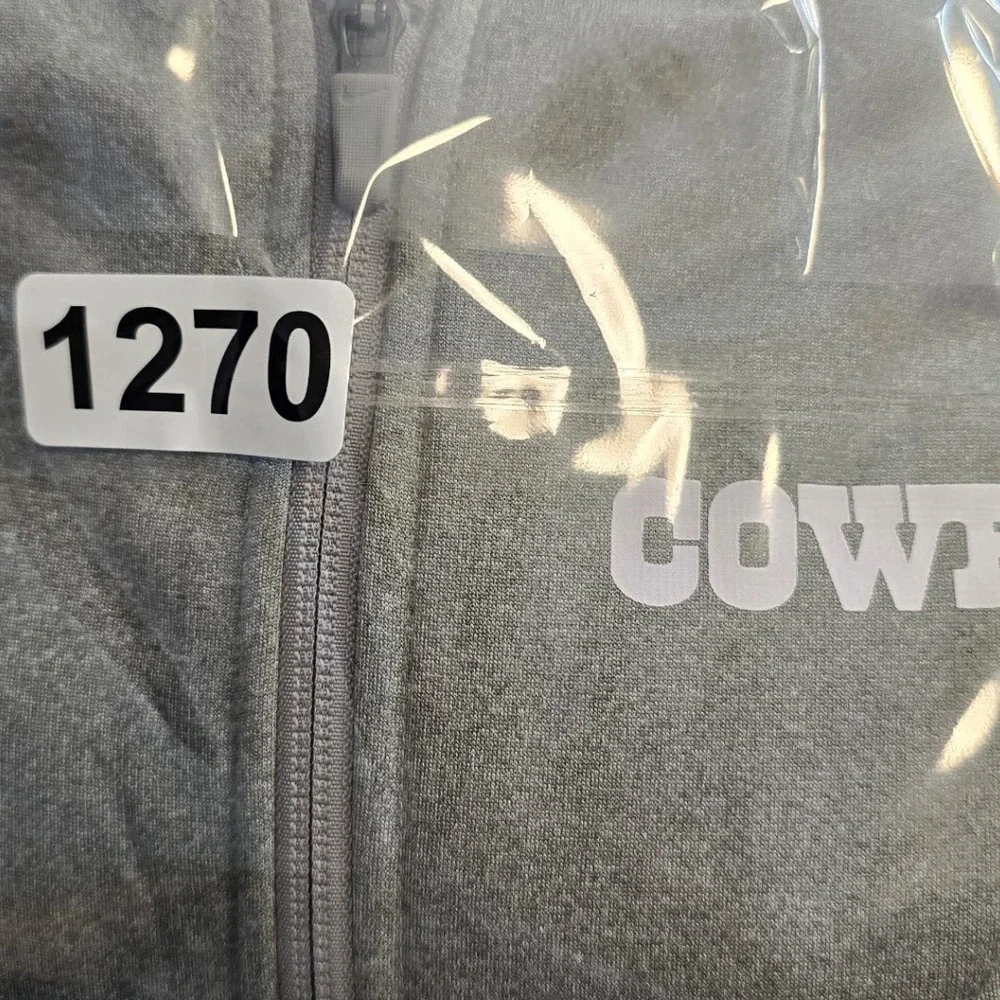 Nike Dallas Cowboys Hoodie Mens Medium Gray Navy Therma-FIT Full‎ Zip NFL Jacket